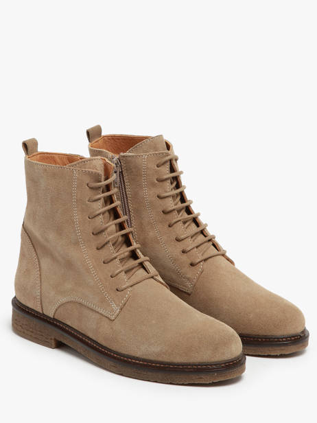 Enkellaarsjes Zag Uit Leder Aliwell Beige women ZAG ander zicht 2